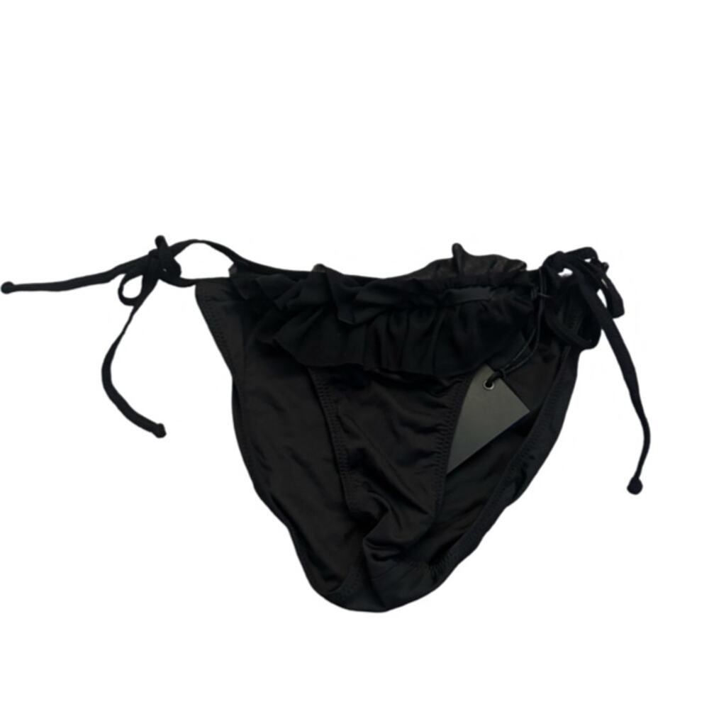 Chaser Ruffle Side Tie Bikini Bottom - Black Size M